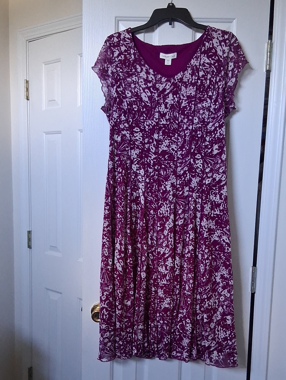 Cold Water Creek' Magenta Floral Print Dress